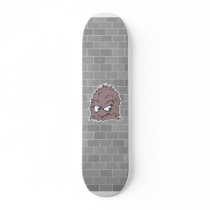 brown hairy furry monster skate board
