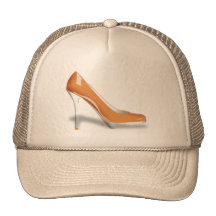 BROWN  HIGH HEEL SHOE Trucker Hat