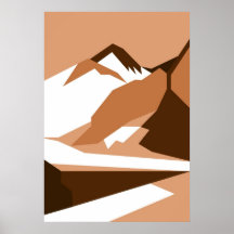 Brown Himalaya Print