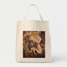 Brown Horse Tote Bag