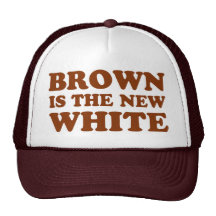Brown is the new white! mesh hat
