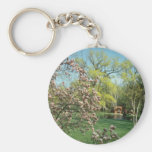 Brown James Gardens flowers Keychains