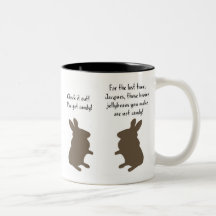 Brown Jelly Bean Bunnies Coffee Mugs