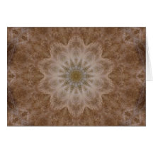 Brown Kaleidoscope Greeting Cards