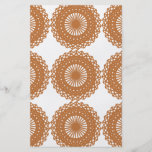 Brown Lace Pattern Design. Custom Flyer