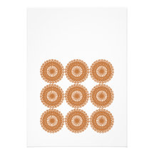 Brown Lace Pattern Design. Personalized Invitation