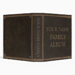 Brown Leather Print Family Album Binders