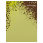 Brown & Lime Leaves Letterhead