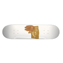 Brown love my planet custom skate board