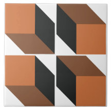 Brown Module 1 large ceramic tile
