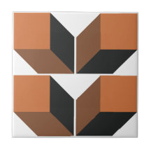 Brown Module 7 large ceramic tile