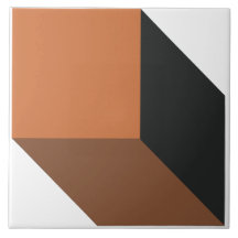 Brown Module large ceramic tile