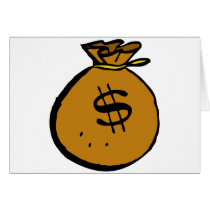 Brown moneybag cards