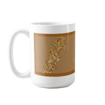 Brown Mug with Contemporary Stripe mugs