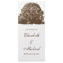 Brown Oak Tree Fall Wedding Program Personalized Rack Card