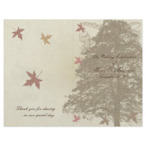 Brown Oak Tree Wedding Program