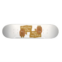 Brown off grid skateboard