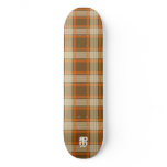 Brown & Orange Plaid Custom Skate Board