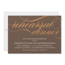 BROWN & ORANGE REHEARSAL | PARTY INVITATION