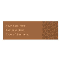 Brown Paisley. Business Cards