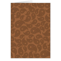 Brown Paisley. Card