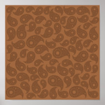 Brown Paisley. Posters