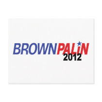 Brown Palin 2012 Postcard