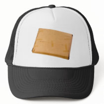 Brown parcel mesh hat