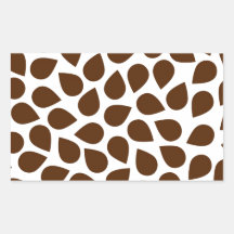 Brown Pattern Rectangular Sticker