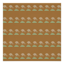 Brown Pattern with Birds. Custom Announcement