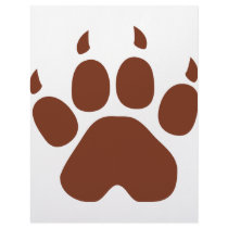brown paw icon personalized letterhead