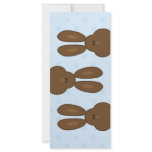 Brown Peek-a-Boo Easter Bunnies Bookmark Rack Card