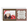 Brown pink candy stripe Christmas holiday greeting