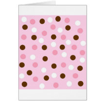 Brown & Pink Polka Dots Card