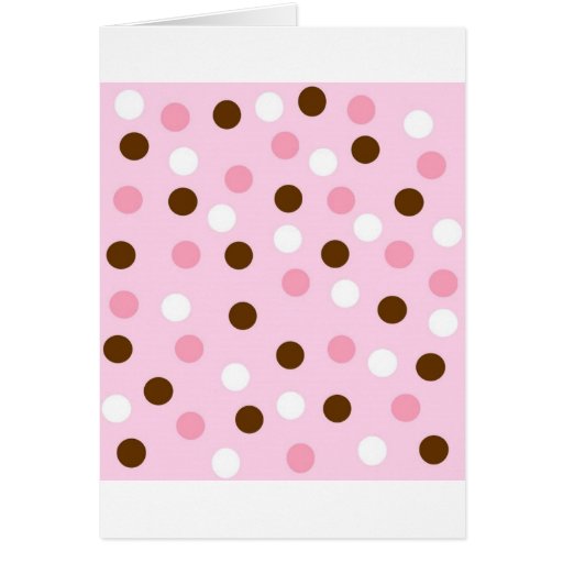 Brown & Pink Polka Dots Card