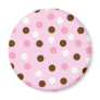 Brown & Pink Polka Dots Magnet