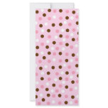 Brown & Pink Polka Dots rack cards