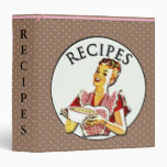 Brown & pink recipe binder