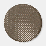 Brown Polka Dot Design Refrigerator Magnets