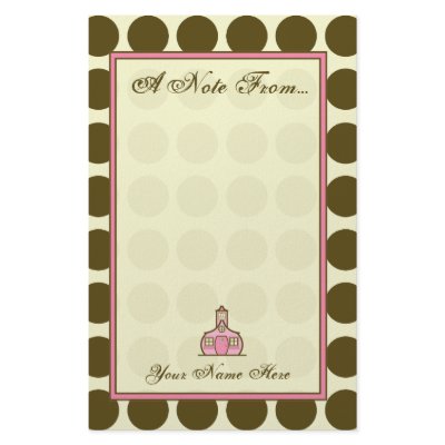 Brown Polka Dot Fashion Stationery for Teachers by thepinkschoolhouse