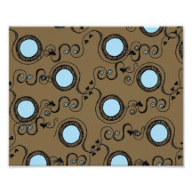 Brown polka dot pattern photographic print