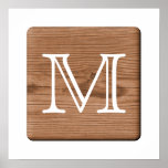 Brown Printed Pattern and Custom Letter.