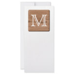 Brown Printed Pattern and Custom Letter. Custom Rack Cards