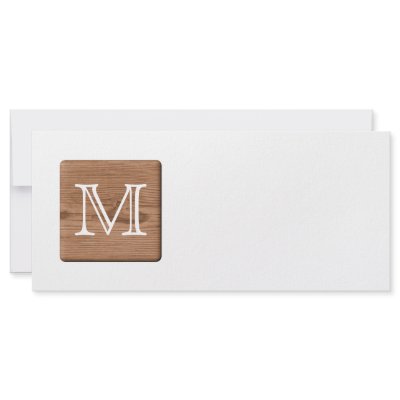 Brown Printed Pattern and Custom Letter. Full Color Rack Card by Graphics_By_Metarla