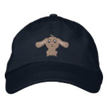 Brown Rabbit Embroidered Hat