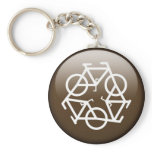 Brown recycle keychain by Petr Kratochvil