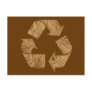 Brown Recycle Sign Post Card