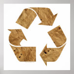 Brown Recycle Sign Poster