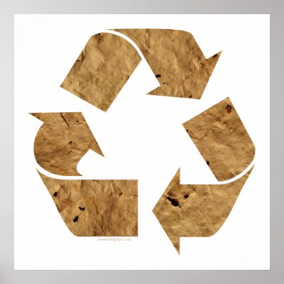 Brown Recycle Sign by GreenNeighborRecycle