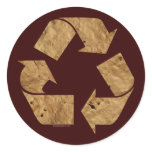 Brown Recycle Sign stickers